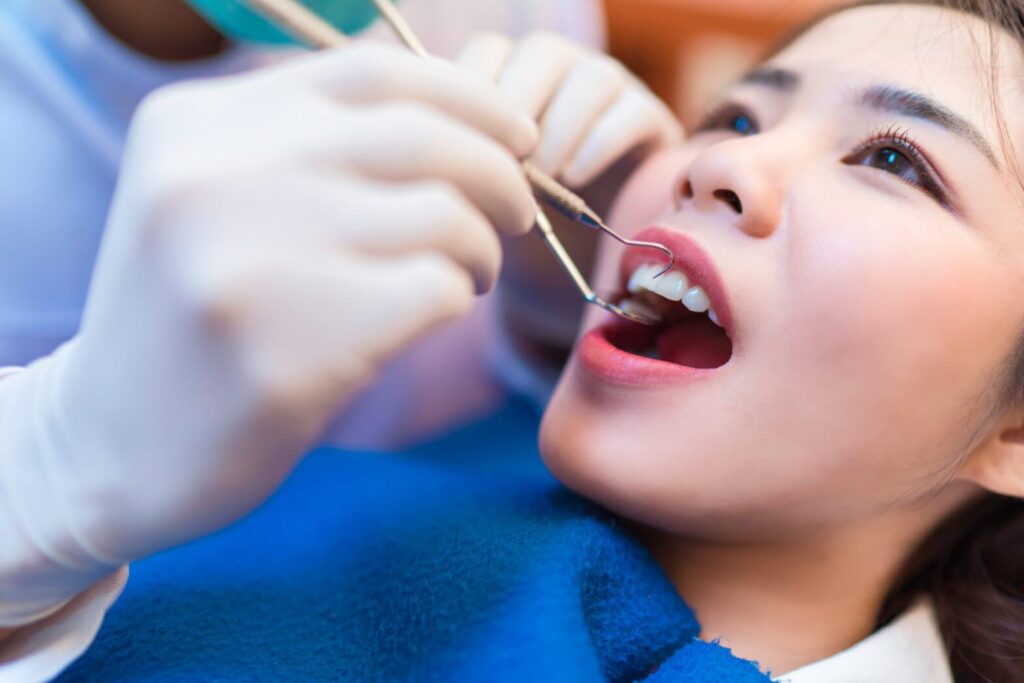 Gummy smile Under examination